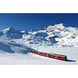 Trenino del Bernina in inverno
