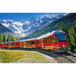 Trenino del Bernina in Primavera